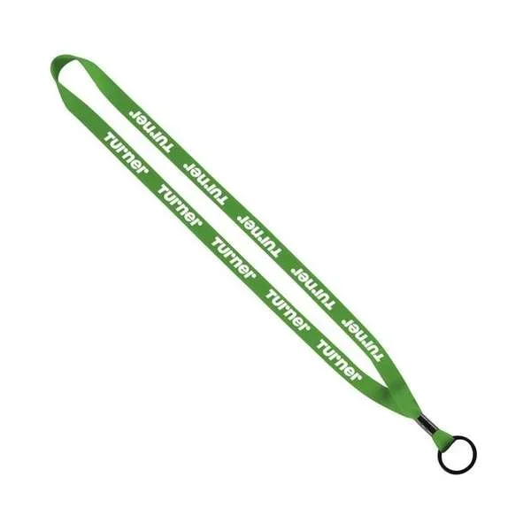 1/2″ Knitted Cotton Lanyard with Metal Crimp & Split-Ring