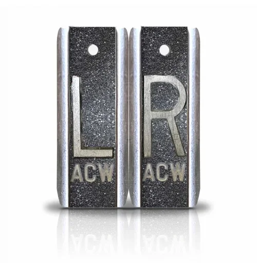 1 7/8″ Height Aluminum Elite Style Lead X Ray Markers, Dark Gray Glitter