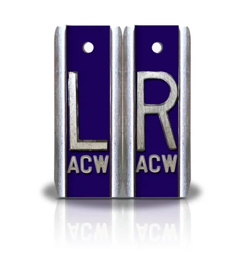 1 7/8″ Height Aluminum Elite Style Lead X-ray Markers- Purple Solid Color