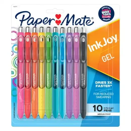 10 Color Inkjoy Med Gel Pen Set Papermate