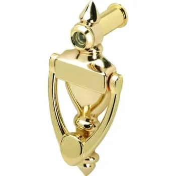 2-1/2 In Door Knocker And 160 Degree Viewer (Brass)