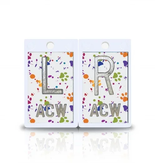 2″ Plastic X Ray Markers- Muddy Paws Design