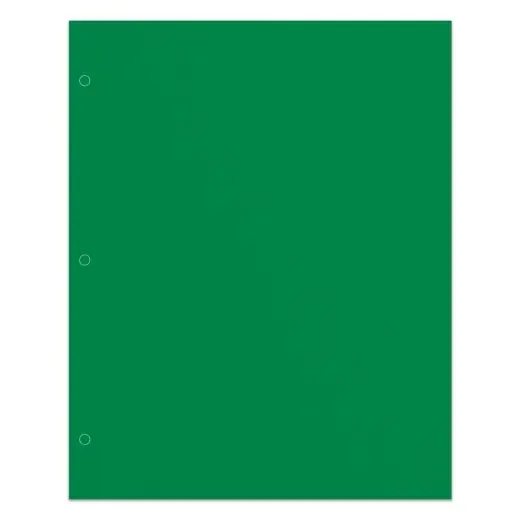 2-Pocket School-Grade Paper Folder, Letter Size, Green