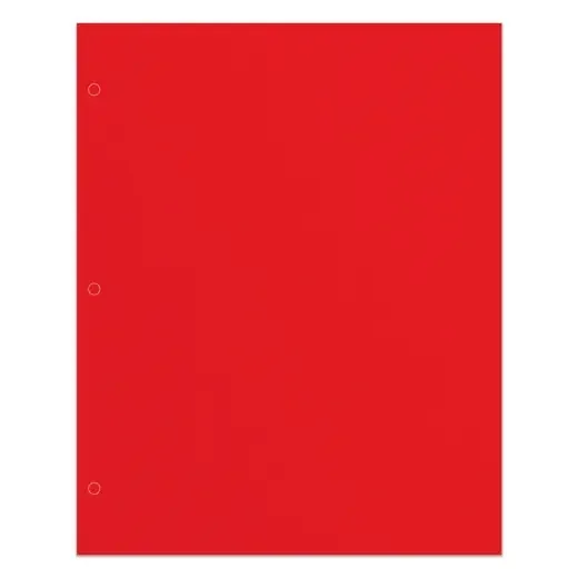 2-Pocket School-Grade Paper Folder, Letter Size, Red