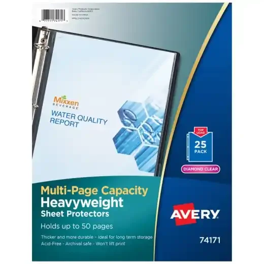 25Ct Multi Page Sheet Protectors – Acid Free & Archival Safe