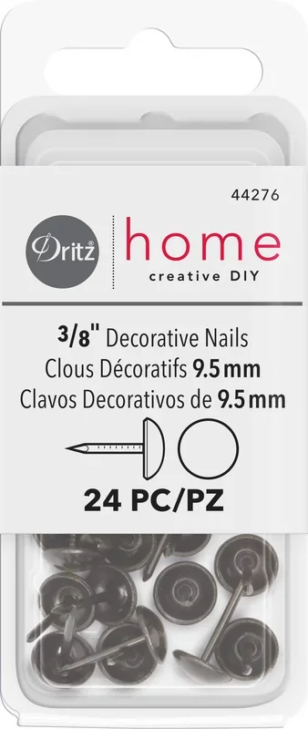 3/8″ Decorative Nails, Black & Gold, 24 pc