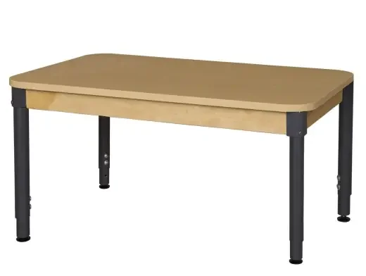 30″ x 48″ Rectangle High Pressure Laminate Table with Adjustable Legs 18″-29″ by Wood Designs