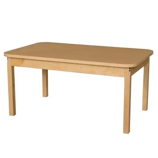 30″ x 48″ Rectangle High Pressure Laminate Table with Hardwood Legs – Wood Designs