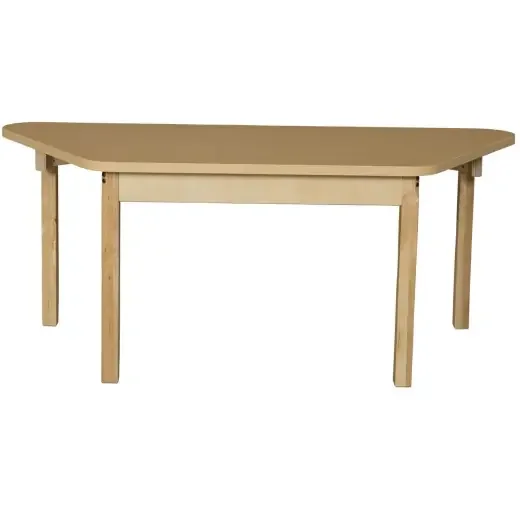 30″ X 60″ Trapezoidal High Pressure Laminate Table with Hardwood Legs by Wood Designs