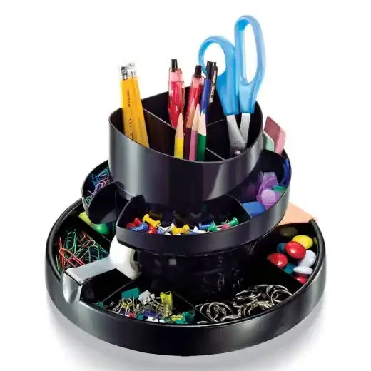 30% Recycled Deluxe Rotary Organizer, Black