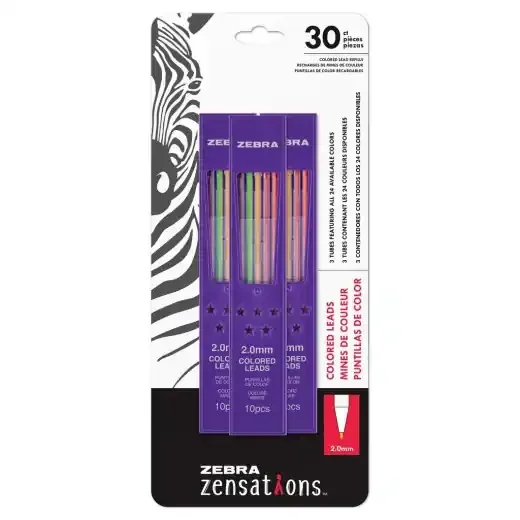 30Ct Mechanical Colored Pencil Lead Refill