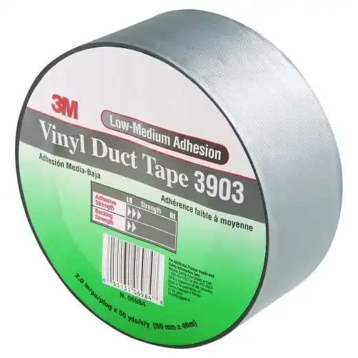 3M 3903 Vinyl Duct Tape, 2″ X 50 Yds, Gray
