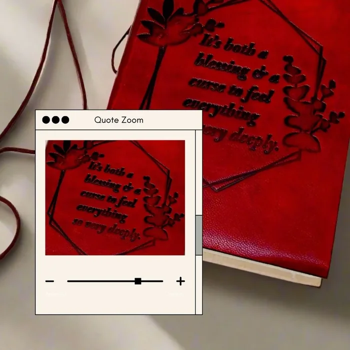 “Feel Deeply” Leather Journal – A Blessing and a Curse