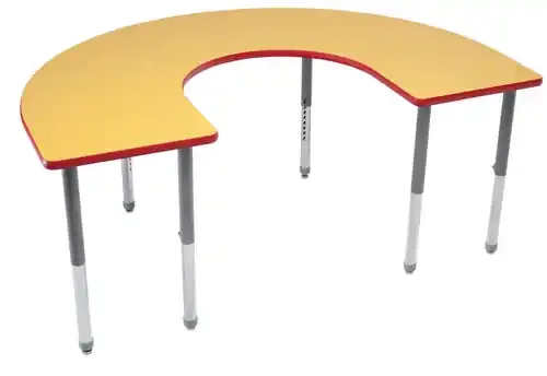 AmTab C Shape Activity Table with High Pressure Laminate Top