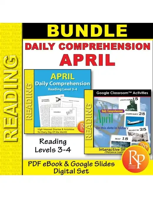April Digital Resource Activities – Daily Reading Comprehension Passages
