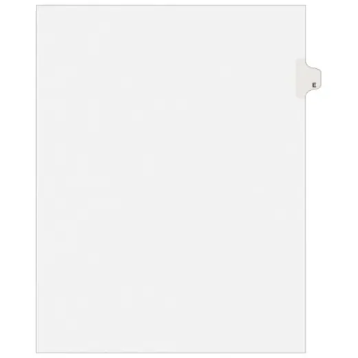 Avery 30% Recycled Side-Tab Legal Exhibit Dividers, Tab Title E, Pack Of 25