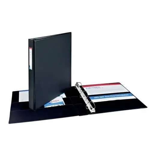 Avery Durable 3-Ring Binder, 1″ Slant Rings, Black