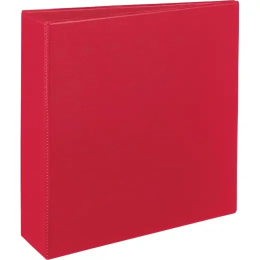 Avery Durable 3-Ring Binder With EZ-Turn Rings, 3″ D-Rings, 45% Recycled, Red