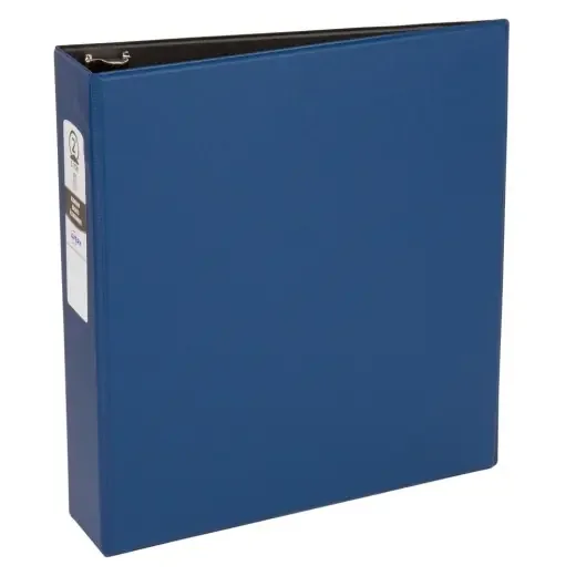 Avery Economy 3-Ring Binder, 2″ Round Rings, 50% Recycled, Blue