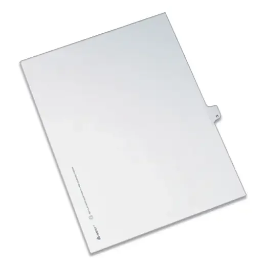 Avery Preprinted Legal Exhibit Side Tab Index Dividers, Allstate Style, 10-Tab, 11, 11 X 8.5, White, 25/Pack