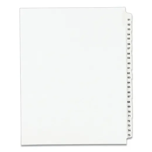 Avery Preprinted Legal Exhibit Side Tab Index Dividers