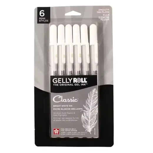 Bc Gelly Roll Pens Classic 6Ct Wht