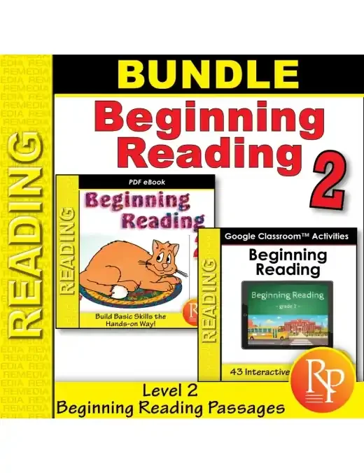 Beginning Reading Passages & Comprehension Google & Pdf Set