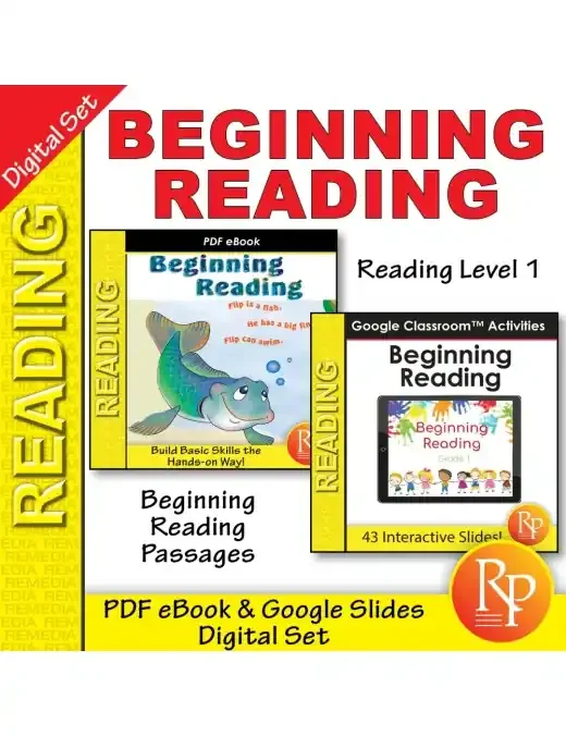 Beginning Reading Pdf & Google Set Grade 1 Comprehension Activities