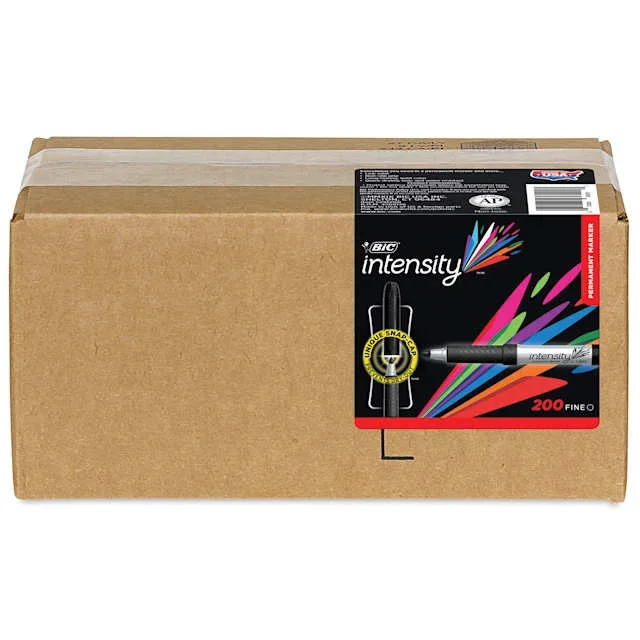 Bic Intensity Permanent Markers – Xtra Value, Black, Fine Point, Pkg of 200