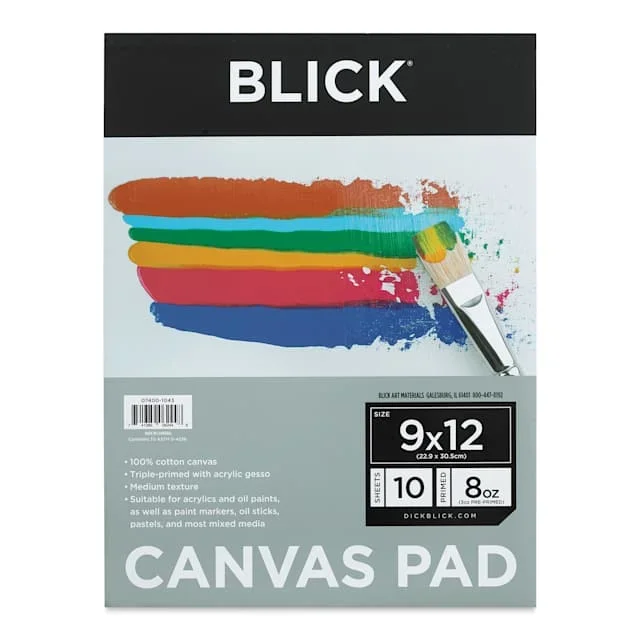 Blick Canvas Pad – 9″ x 12″, 10 Sheets