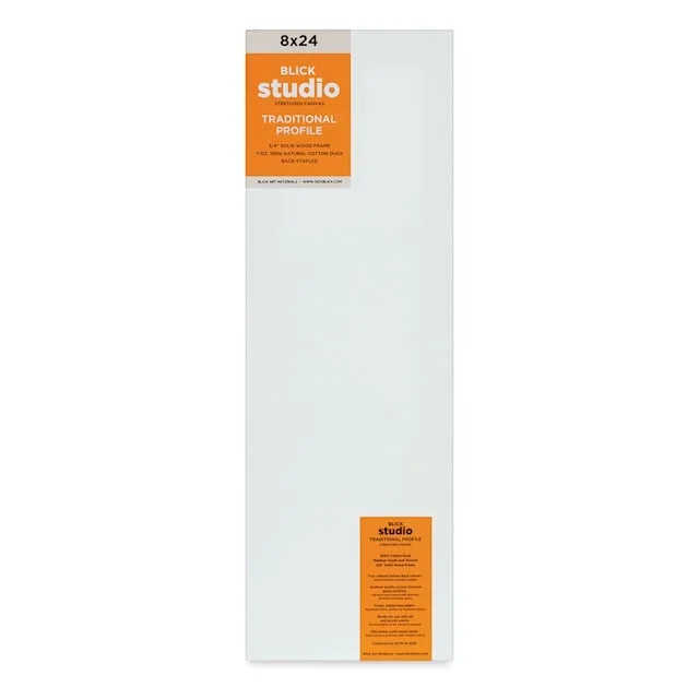 Blick Studio Stretched Cotton Canvas – Traditional Profile, 8″ x 24″