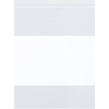 Box Partners 5 X 7″ – 2 Mil White Block Reclosable Poly Bags Cs Of 1000