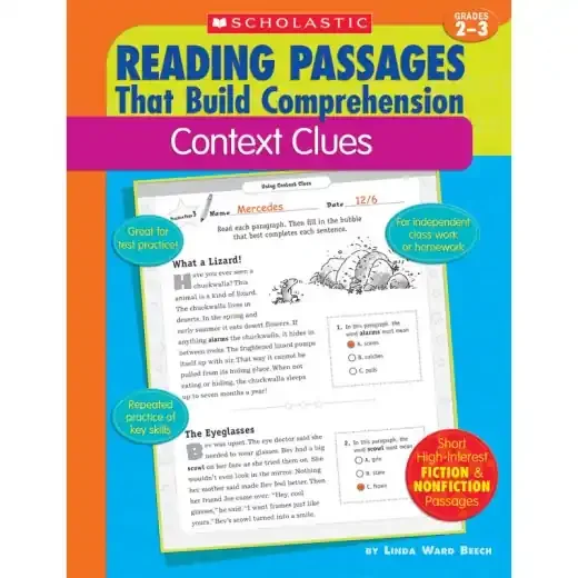 Comprehension Context Clues Reading Passages That Build