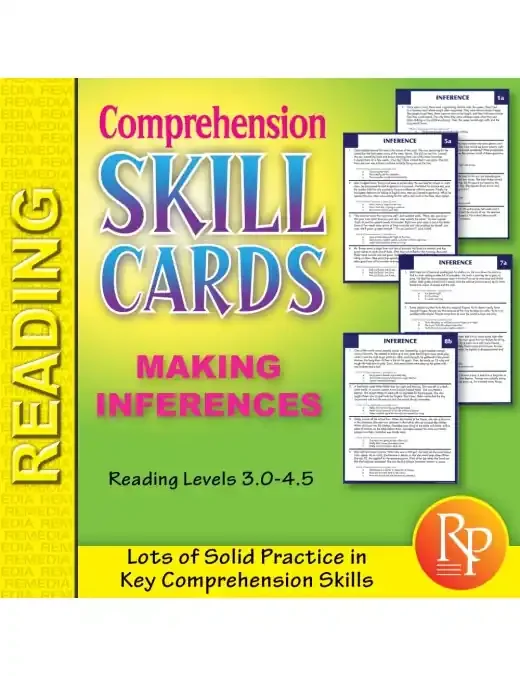 Comprehension Skill Cards – Making Inferences (Rl 3.0-4.5)