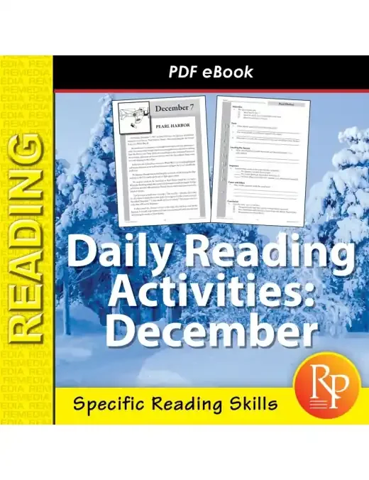 December Daily Reading Activities Main Idea, Fact/Opinion, Inference Activities