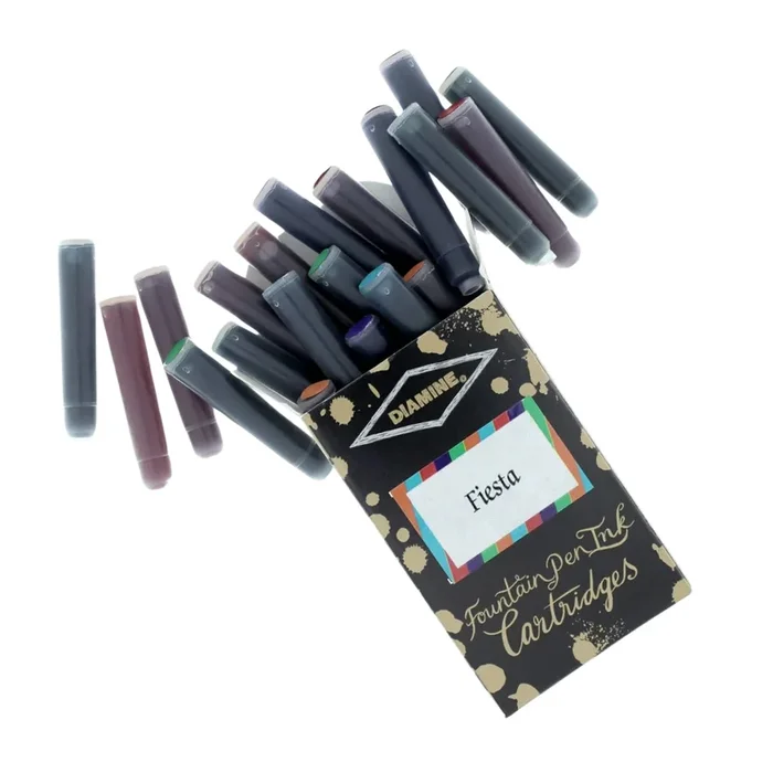 Diamine Ink Cartridges in Fiesta (Pack of 20)