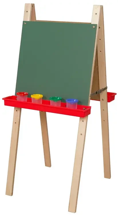 Double Sided Adjustable Easel with Chalkboard – Wood Designs WD18900