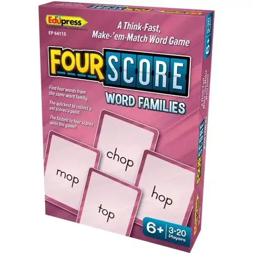 Four Score Card Game Word Families