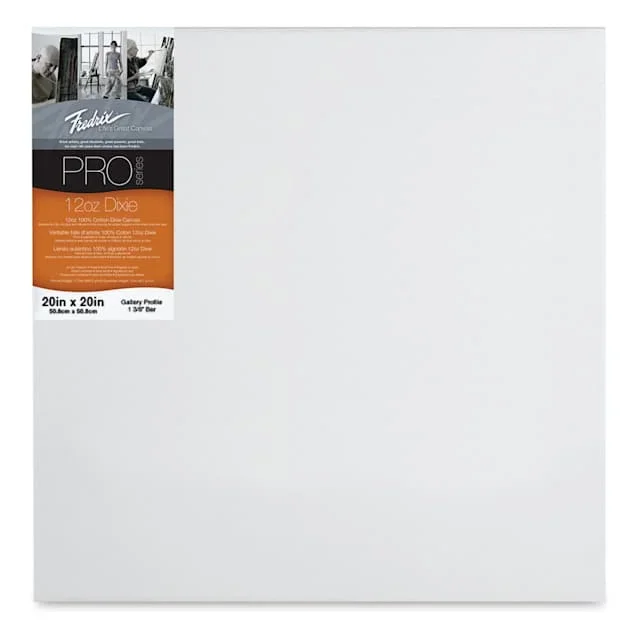 Fredrix Pro Series Dixie Gallery Profile Canvas – 20″ x 20″, 1-3/8″ Profile