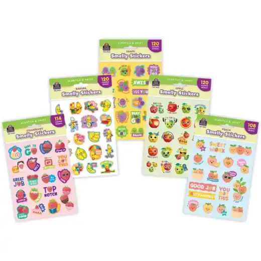 Fruit Pop Smelly Stickers 5/Pk