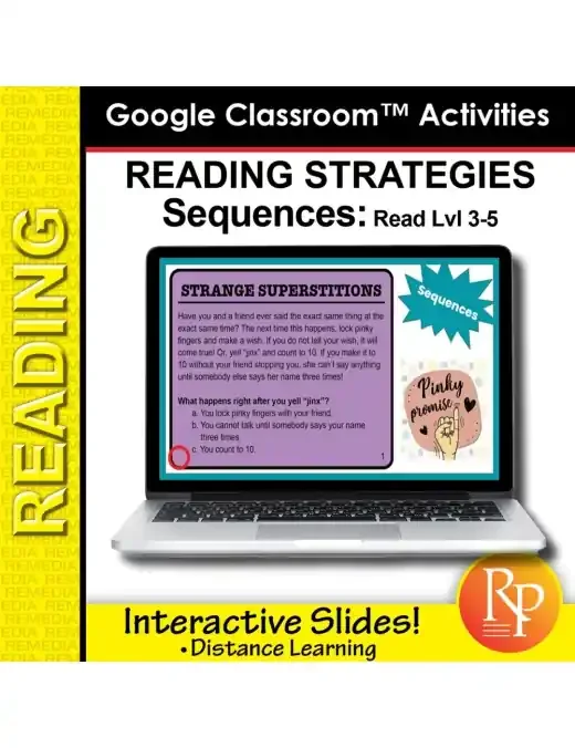 Google Classroom Detecting Sequence Reading Strategies Lvl 3-5 Distance Learning