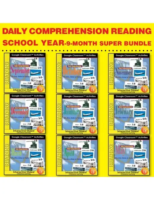 Google Slides Bundle Daily Comprehension School Year