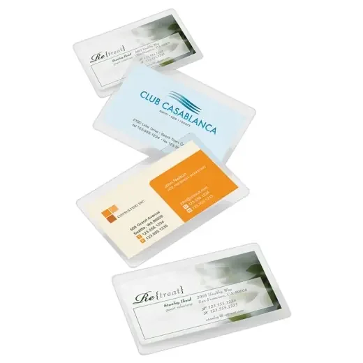Laminating Pouches, Business Card Size, 5 Mil, 2.56 x 3.75, Pack Of 100