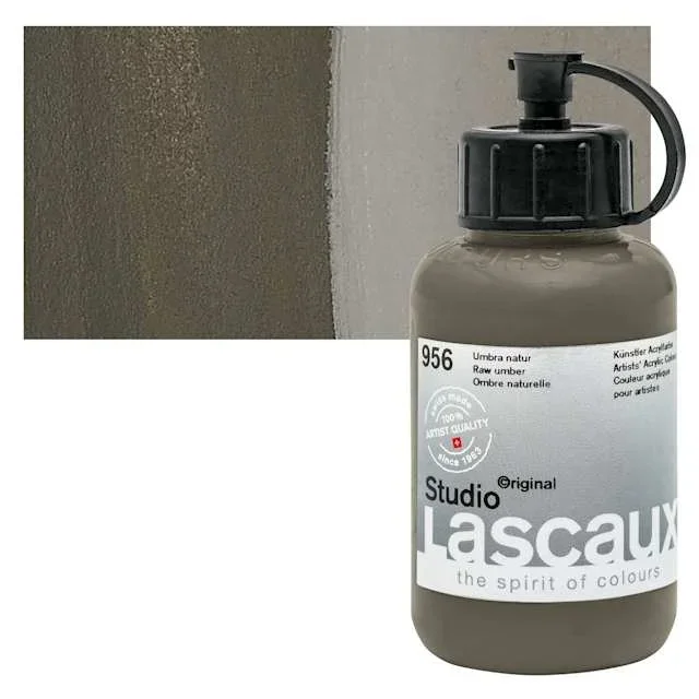 Lascaux Studio Acrylics – Raw Umber, 85 ml bottle