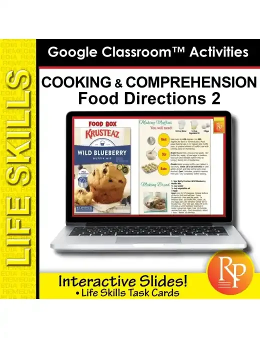 Life Skills Cooking Comprehension Packaged Foods & Directions 2 Google Slides