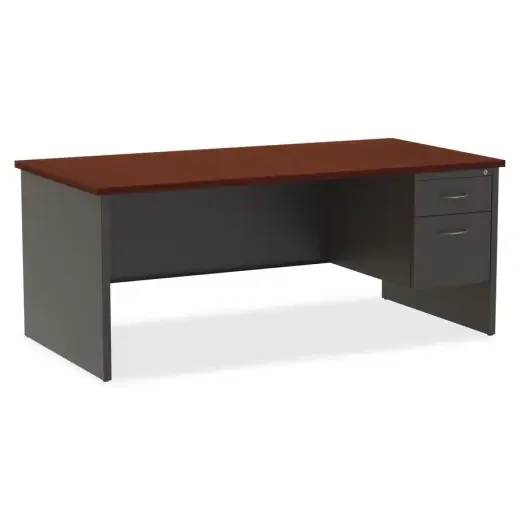 Lorell Fortress Modular Series Right-Pedestal Desk