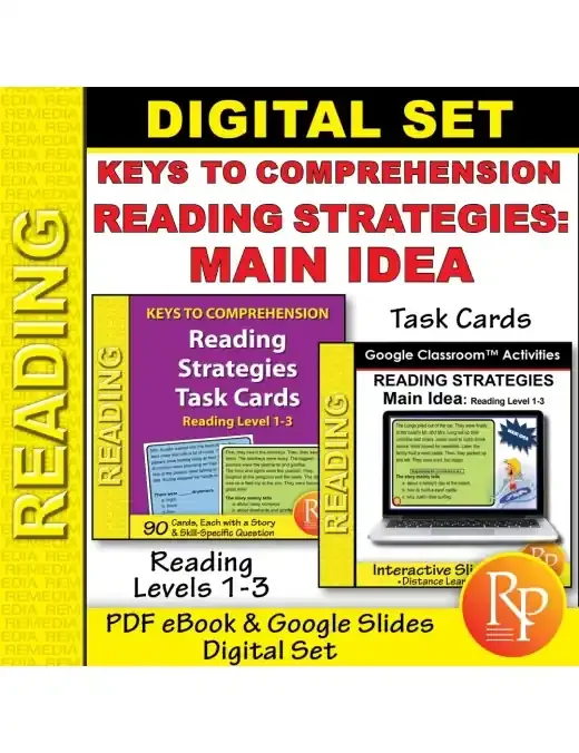 Main Idea Reading Strategies Hi/Lo Comprehension Activities Google & Pdf
