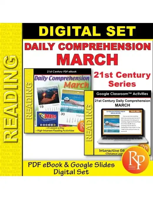 March 21St Century Daily Comprehension Pdf & Google Slides – Reading Activities