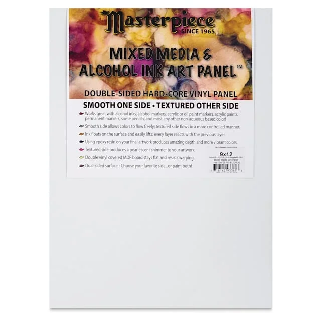 Masterpiece Mixed Media and Alcohol Ink Art Panel – 9″ x 12″