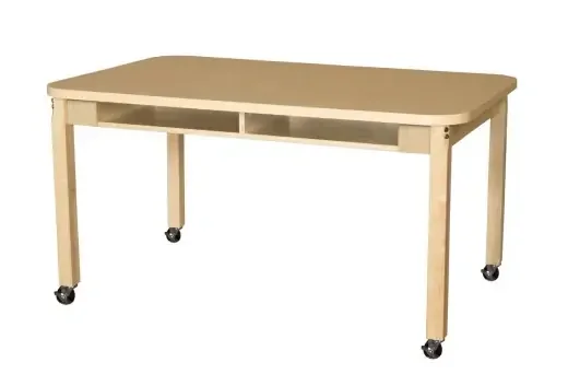 Mobile Two Seater High Pressure Laminate Desk – 26″